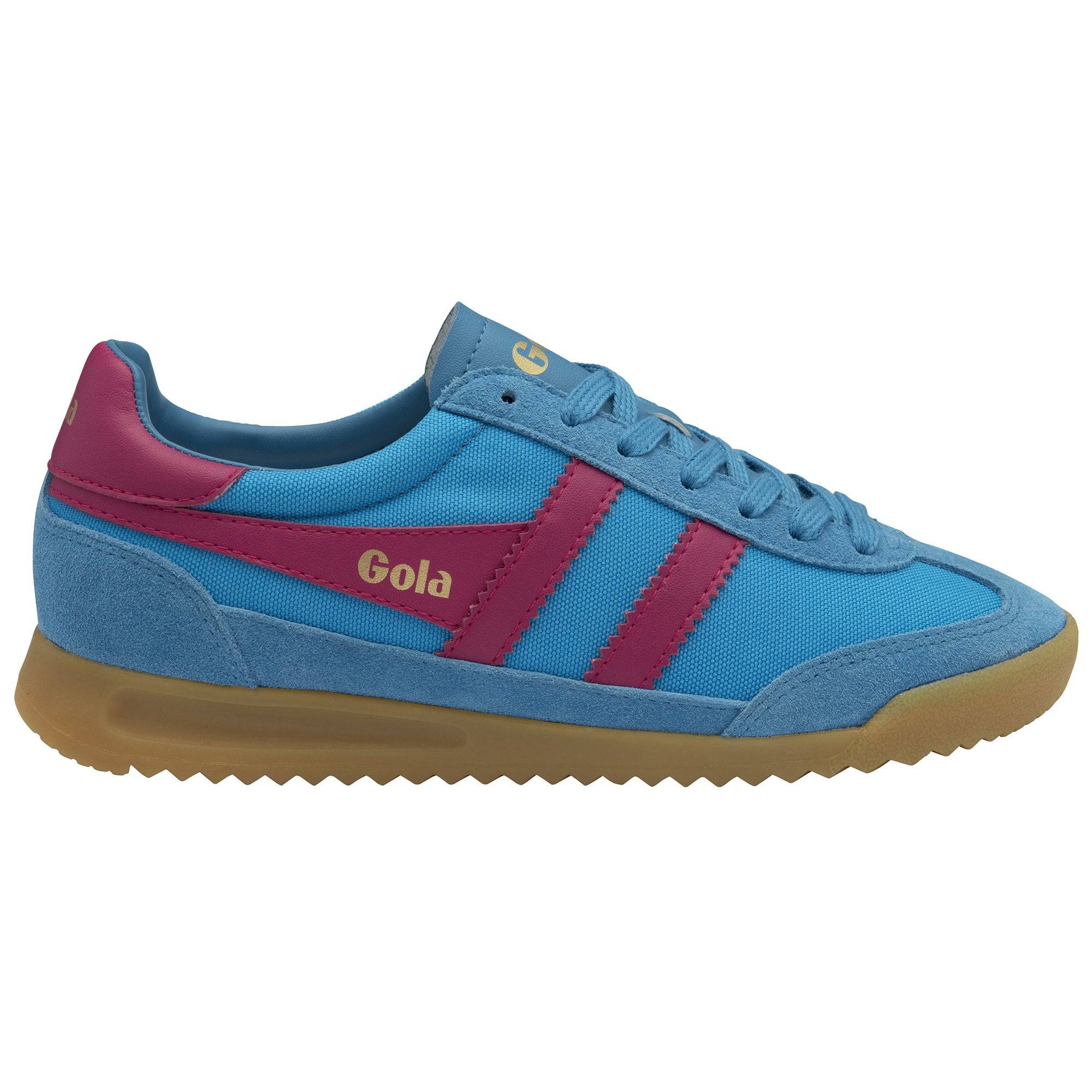 Gola Tornado Ladies Santorini/Fuchsia Suede Lace Up Trainers-elevate your sole