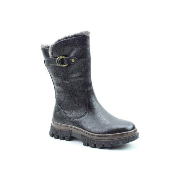 Heavenly Feet Bramble Ladies Black Vegan Side Zip Mid-Calf Boots-elevate your sole