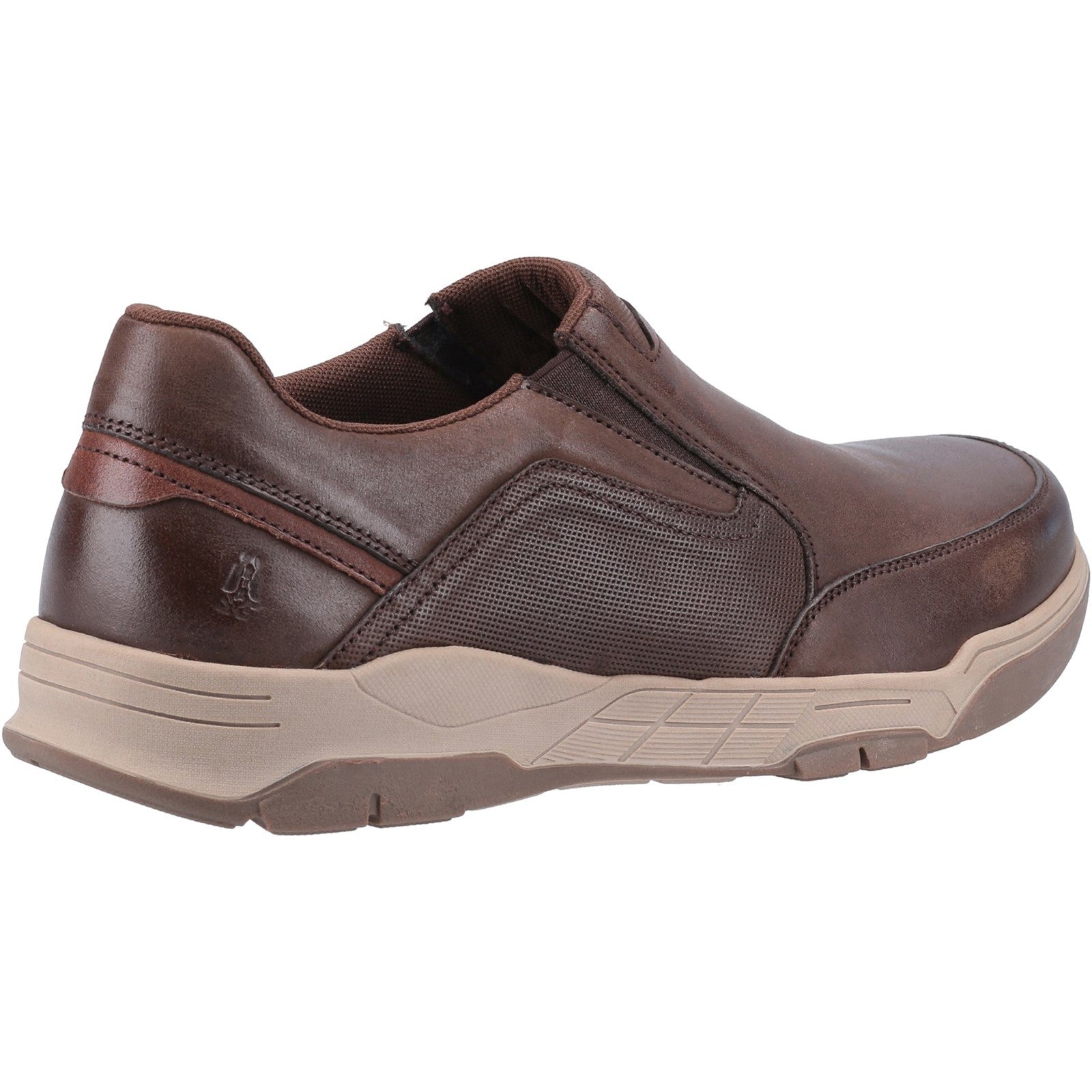 Hush Puppies Fletcher Mens Coffee Leather Slip On Shoes-elevate your sole