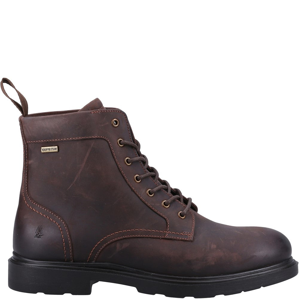 Hush Puppies Porter Mens Brown Leather Waterproof Lace Up Ankle Boots-elevate your sole