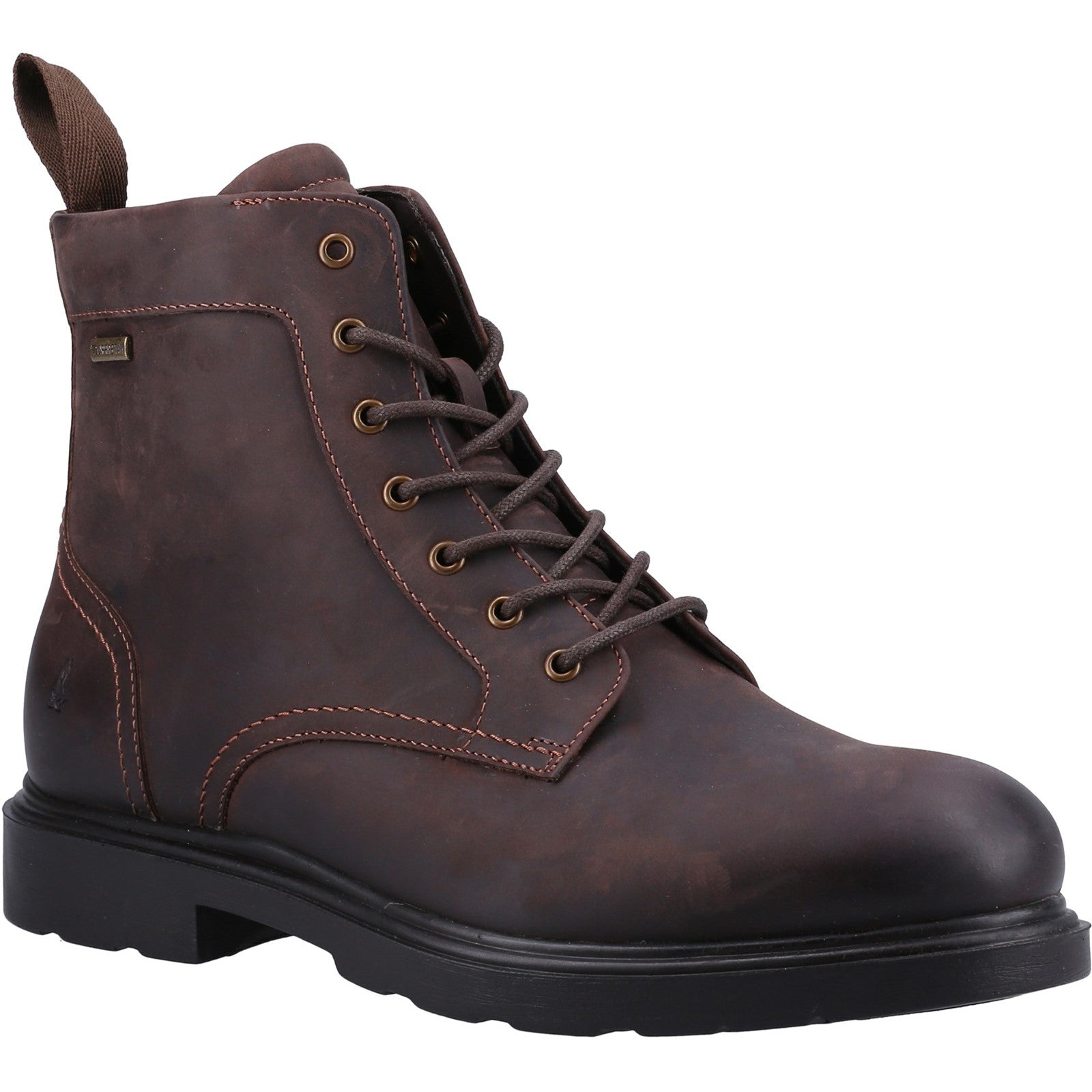 Hush Puppies Porter Mens Brown Leather Waterproof Lace Up Ankle Boots-elevate your sole