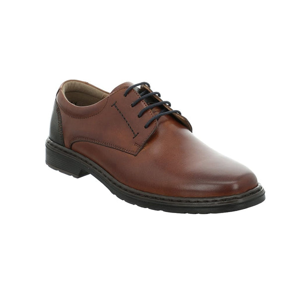 Josef Seibel Alastair 01 Mens Cognac Leather Wide Fit Lace Up Shoes-elevate your sole