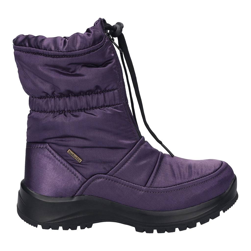 Josef Seibel Colorado 58 Ladies Purple Textile Waterproof Front Zip Ankle Boots-elevate your sole