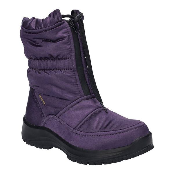 Josef Seibel Colorado 58 Ladies Purple Textile Waterproof Front Zip Ankle Boots-elevate your sole