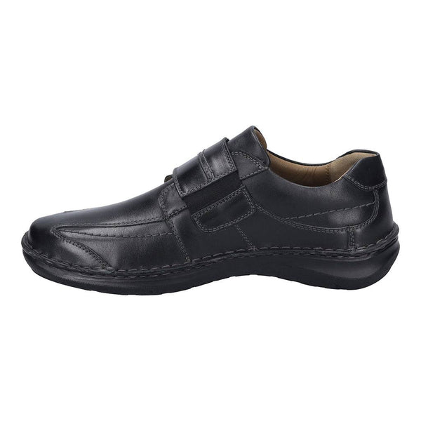 Josef Seibel New Anvers 02 Mens Wide Black Leather Arch Support Touch Fastening Shoes-elevate your sole