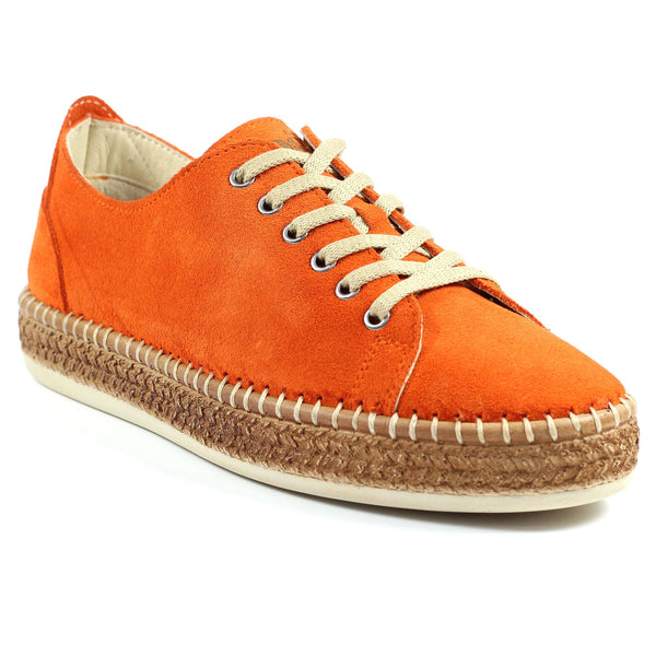 Lazy Dogs Maddison JLD010 Ladies Orange Suede Lace Up Shoes-elevate your sole