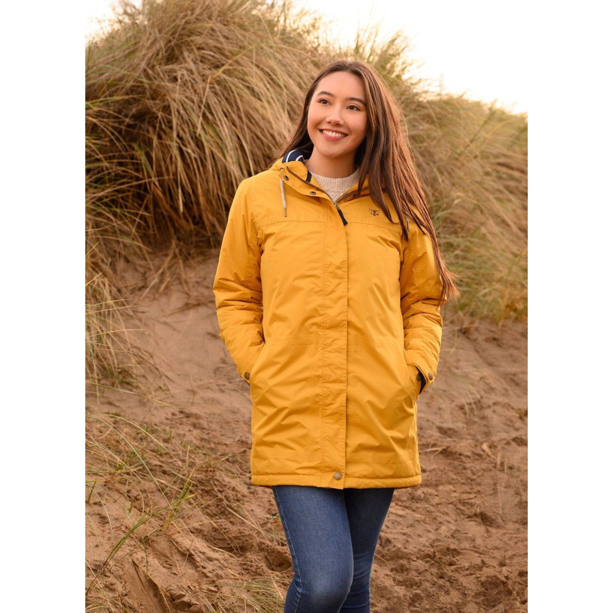 Lighthouse Eva Antique Gold Ladies Padded Waterproof Coat-elevate your sole