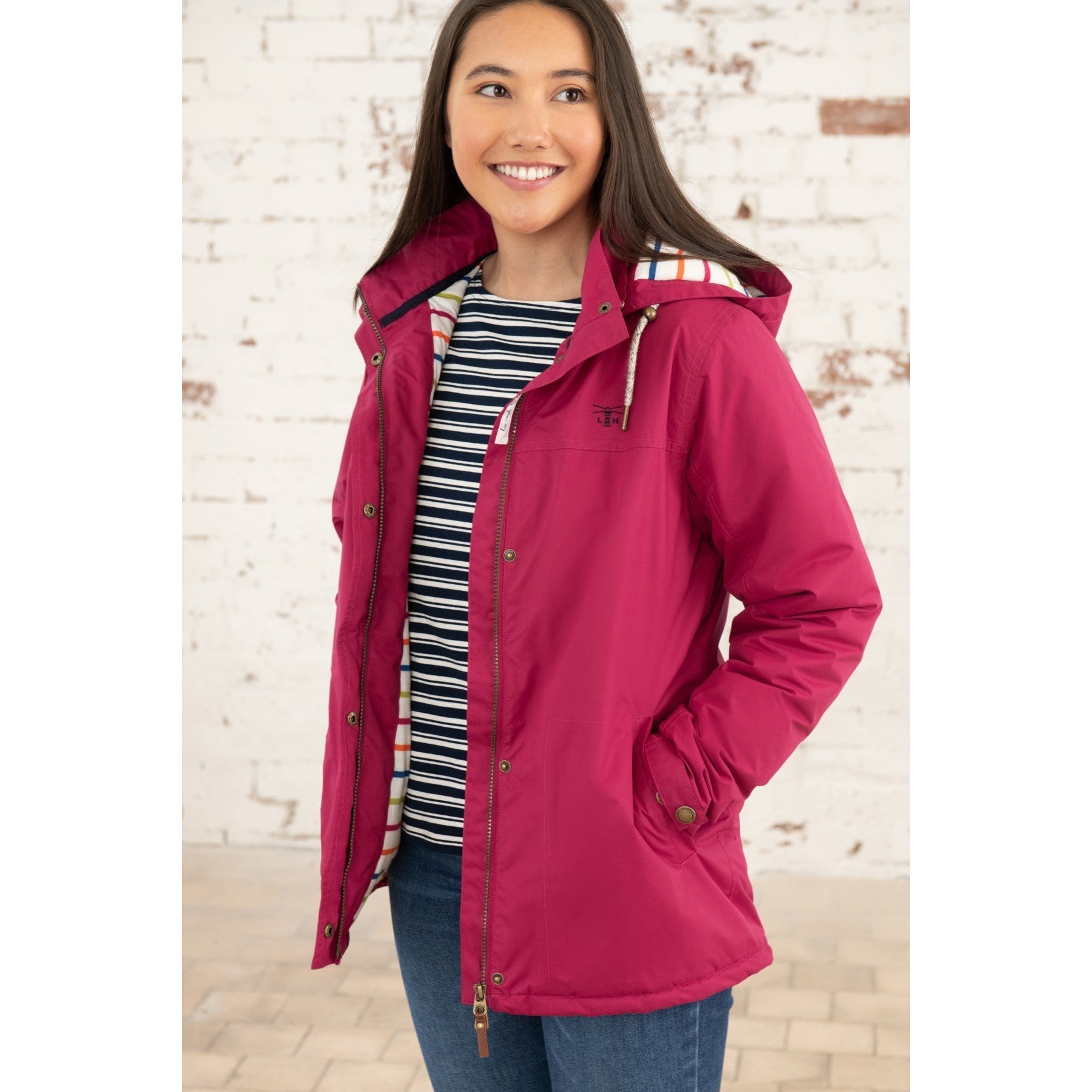 Lighthouse Eva Claret Ladies Padded Waterproof Coat-elevate your sole