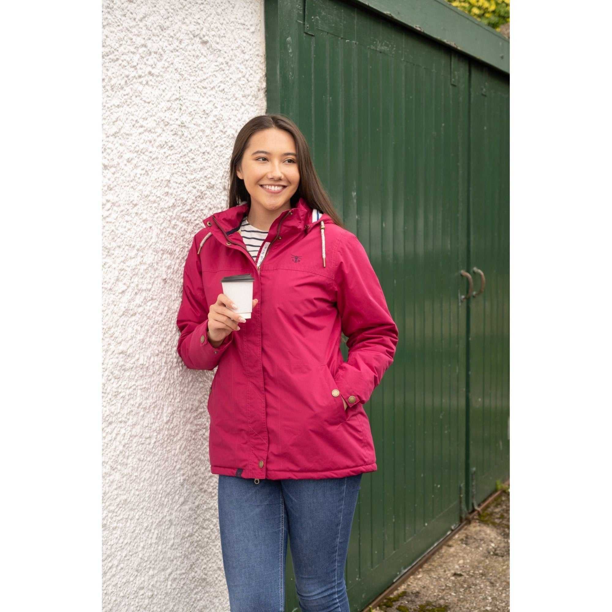 Lighthouse Eva Claret Ladies Padded Waterproof Coat-elevate your sole