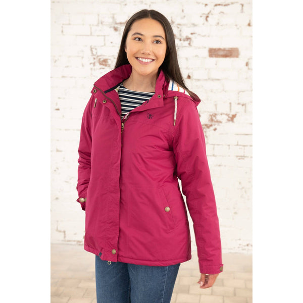 Lighthouse Eva Claret Ladies Padded Waterproof Coat-elevate your sole