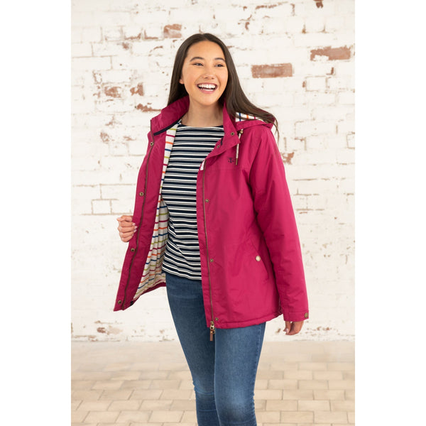 Lighthouse Eva Claret Ladies Padded Waterproof Coat-elevate your sole