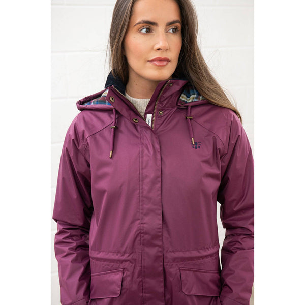 Lighthouse Kendal Plum Ladies Waterproof Coat-elevate your sole