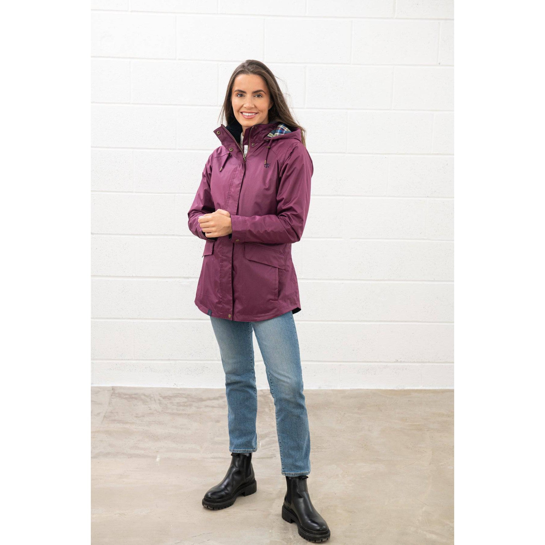 Lighthouse Kendal Plum Ladies Waterproof Coat-elevate your sole