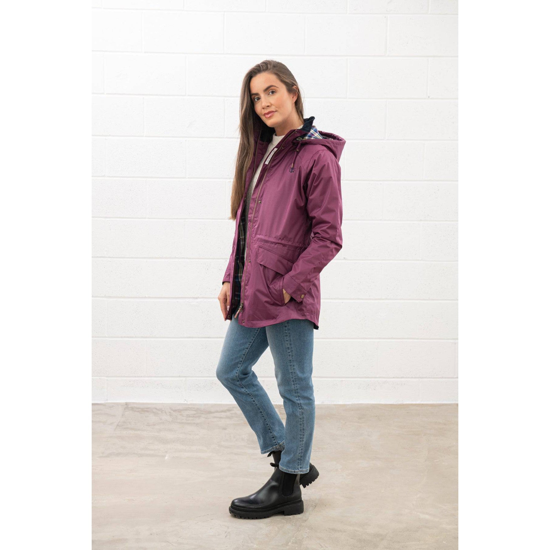 Lighthouse Kendal Plum Ladies Waterproof Coat-elevate your sole