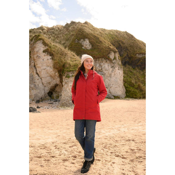 Lighthouse Scarlet Ladies Waterproof Coat Red-elevate your sole