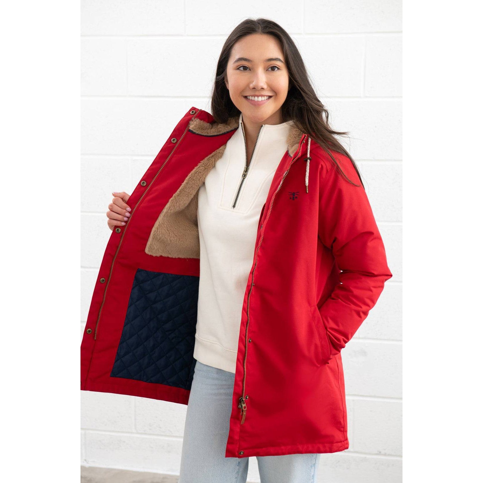 Lighthouse Scarlet Ladies Waterproof Coat Red-elevate your sole