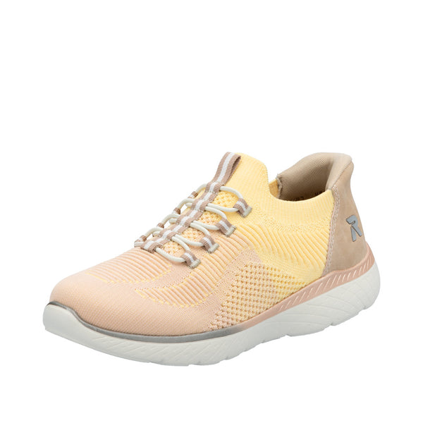 Rieker M5066-68 Ladies Wide Sun Textile Elasticated Trainers