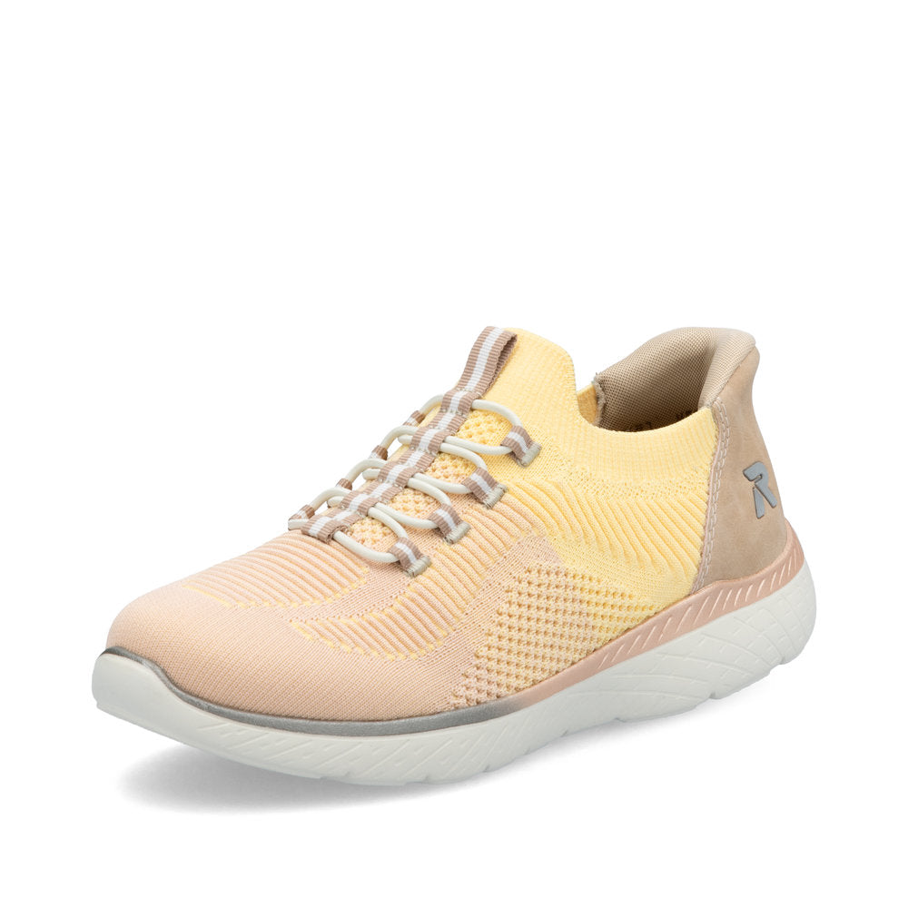 Rieker M5066-68 Ladies Wide Sun Textile Elasticated Trainers