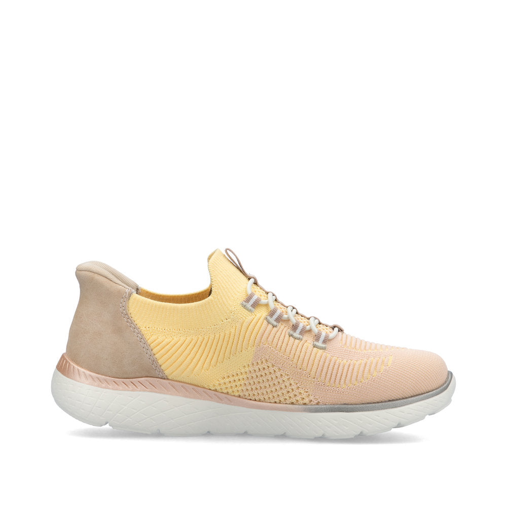 Rieker M5066-68 Ladies Wide Sun Textile Elasticated Trainers