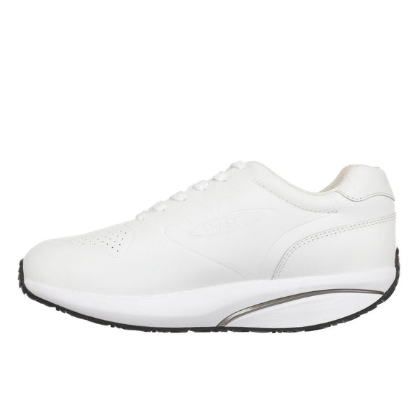 MBT MBT-1997 Ladies Winter White Leather Arch Support Lace Up Trainers-elevate your sole