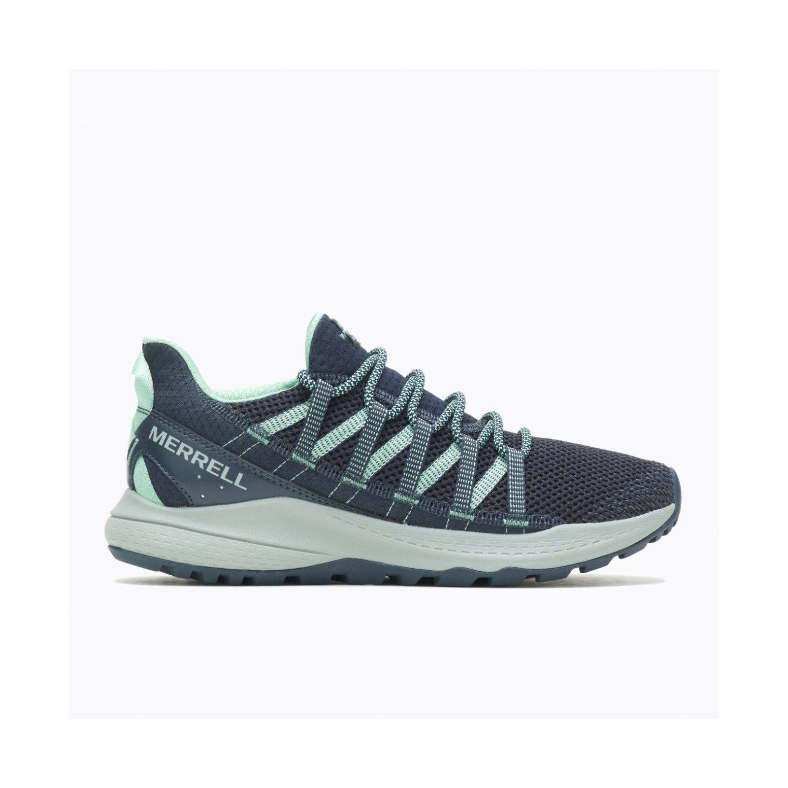 Merrell Bravada Edge Ladies Navy And Black Textile Lace Up Shoes-elevate your sole