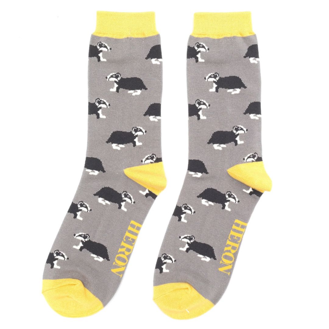 Mr Heron Mens Badgers Socks-elevate your sole