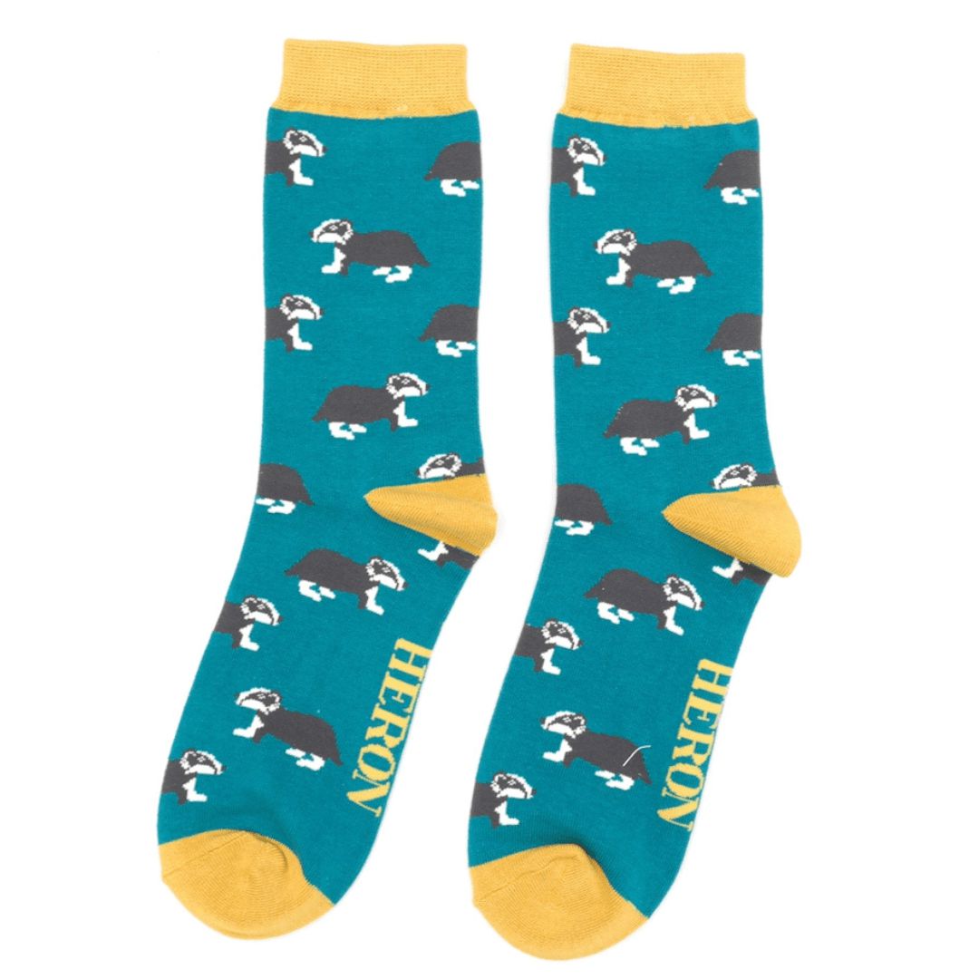 Mr Heron Mens Badgers Socks-elevate your sole