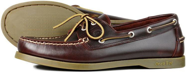 Orca Bay Creek Mens Burgundy Smooth Leather Deck Shoes-elevate your sole