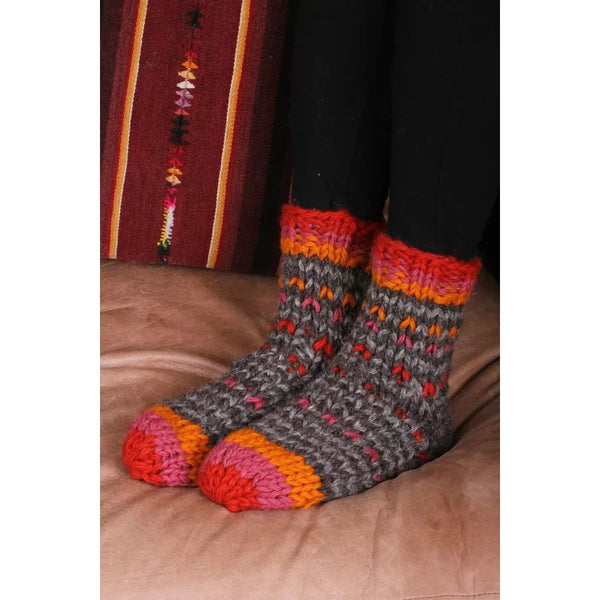 Pachamama Arica Sofa Bark/Earth Socks-elevate your sole