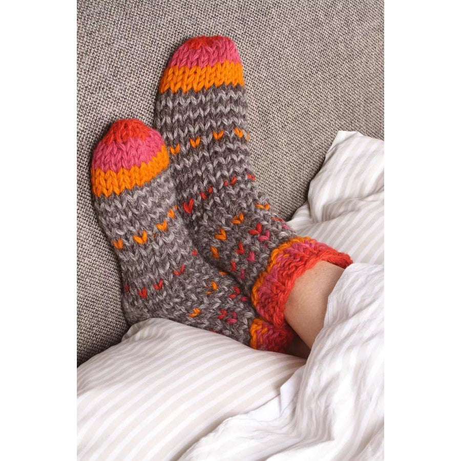 Pachamama Arica Sofa Bark/Earth Socks-elevate your sole