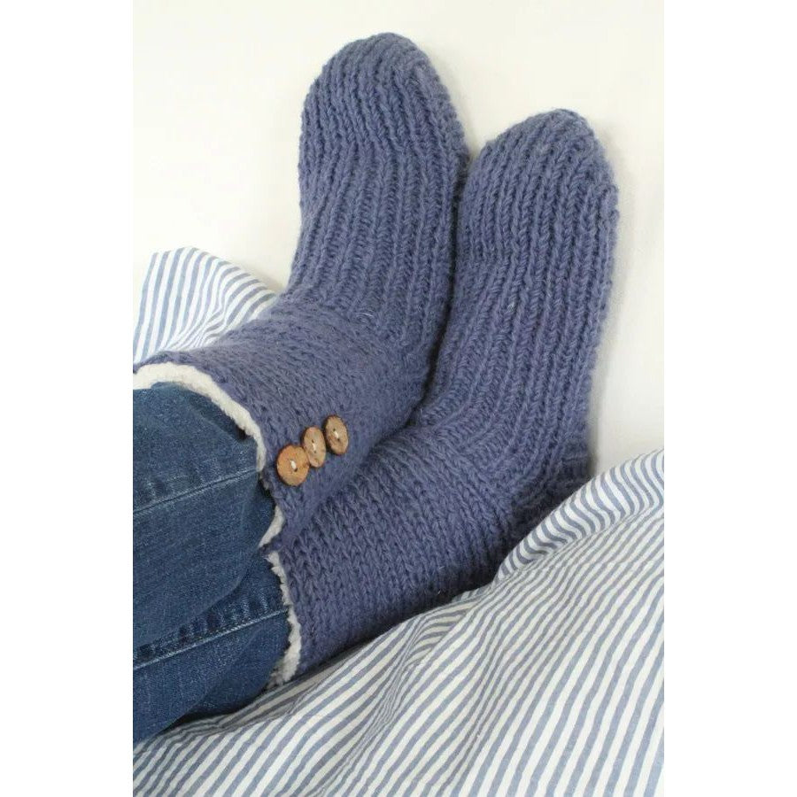 Pachamama Morzine Denim Lined Sofa Socks-elevate your sole