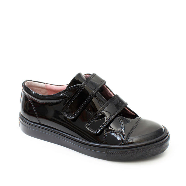 Petasil Palmira 5977 Girls Black Patent Leather Touch Fasteing School Shoes-elevate your sole