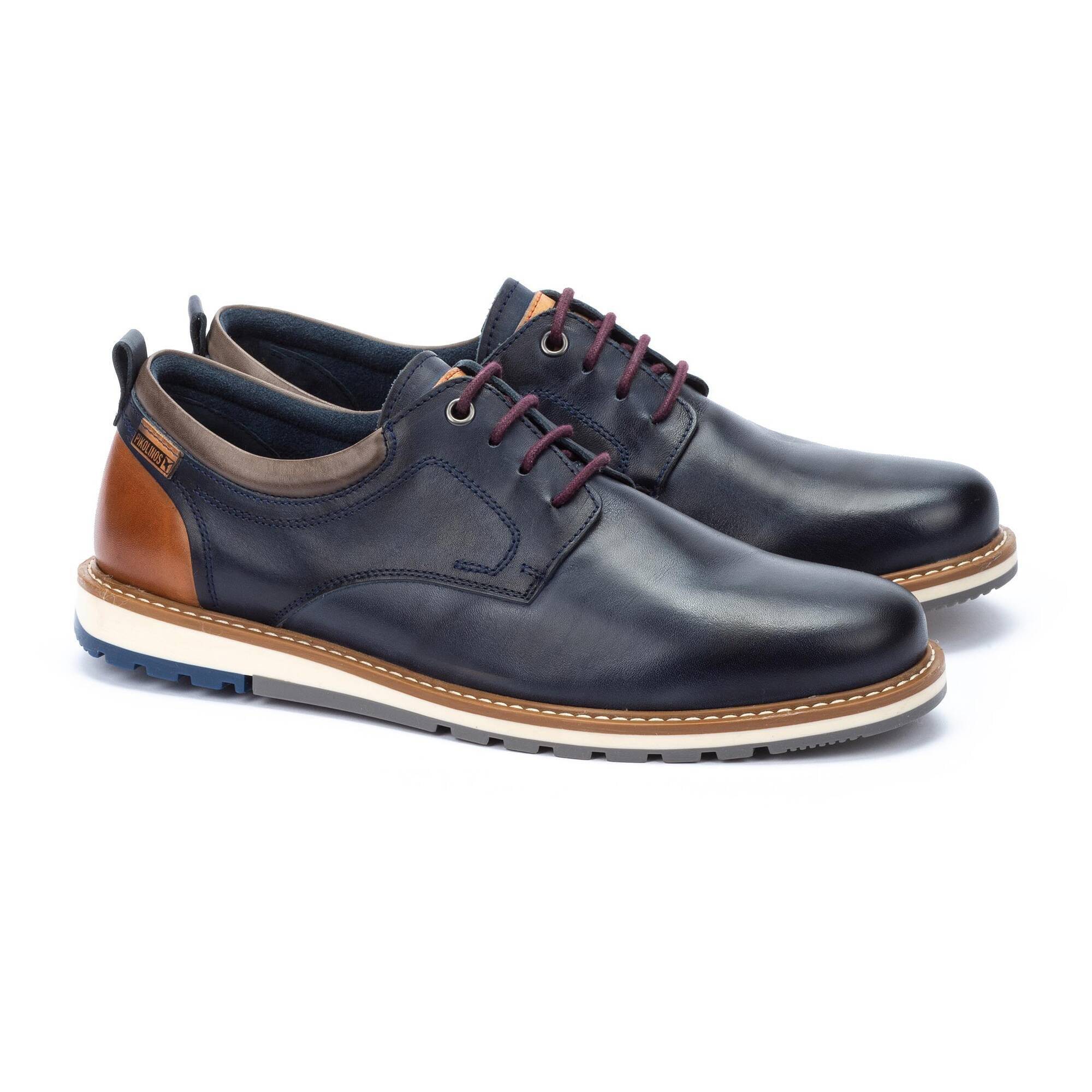 Pikolinos Berna M8J-4183 Mens Blue Leather Lace Up Shoes-elevate your sole