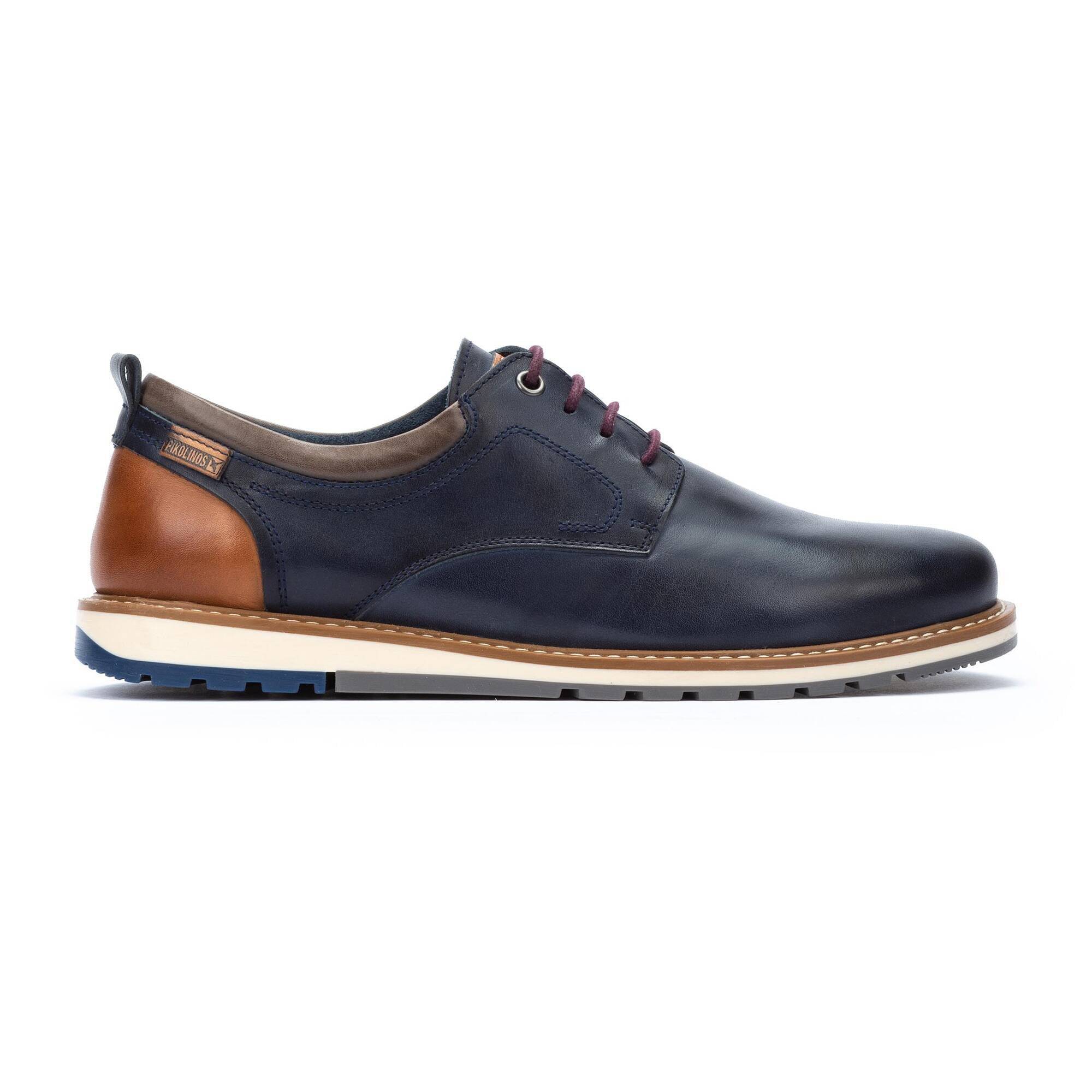 Pikolinos Berna M8J-4183 Mens Blue Leather Lace Up Shoes-elevate your sole