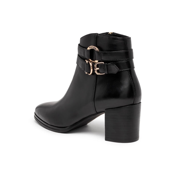 Regarde Le Ciel Joan-01 Ladies Black Leather Side Zip Ankle Boots-elevate your sole