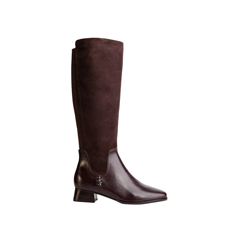 Regarde Le Ciel Thea 02 Ladies Brown Leather Side Zip Knee High Boots-elevate your sole