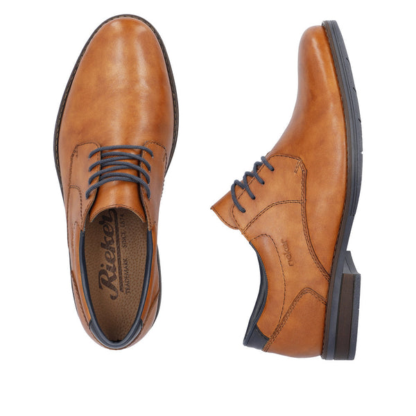 Rieker 10304-24 Dominik Mens Cognac Leather Lace Up Shoes-elevate your sole