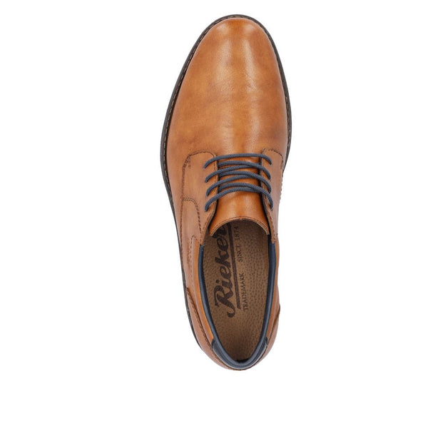 Rieker 10304-24 Dominik Mens Cognac Leather Lace Up Shoes-elevate your sole