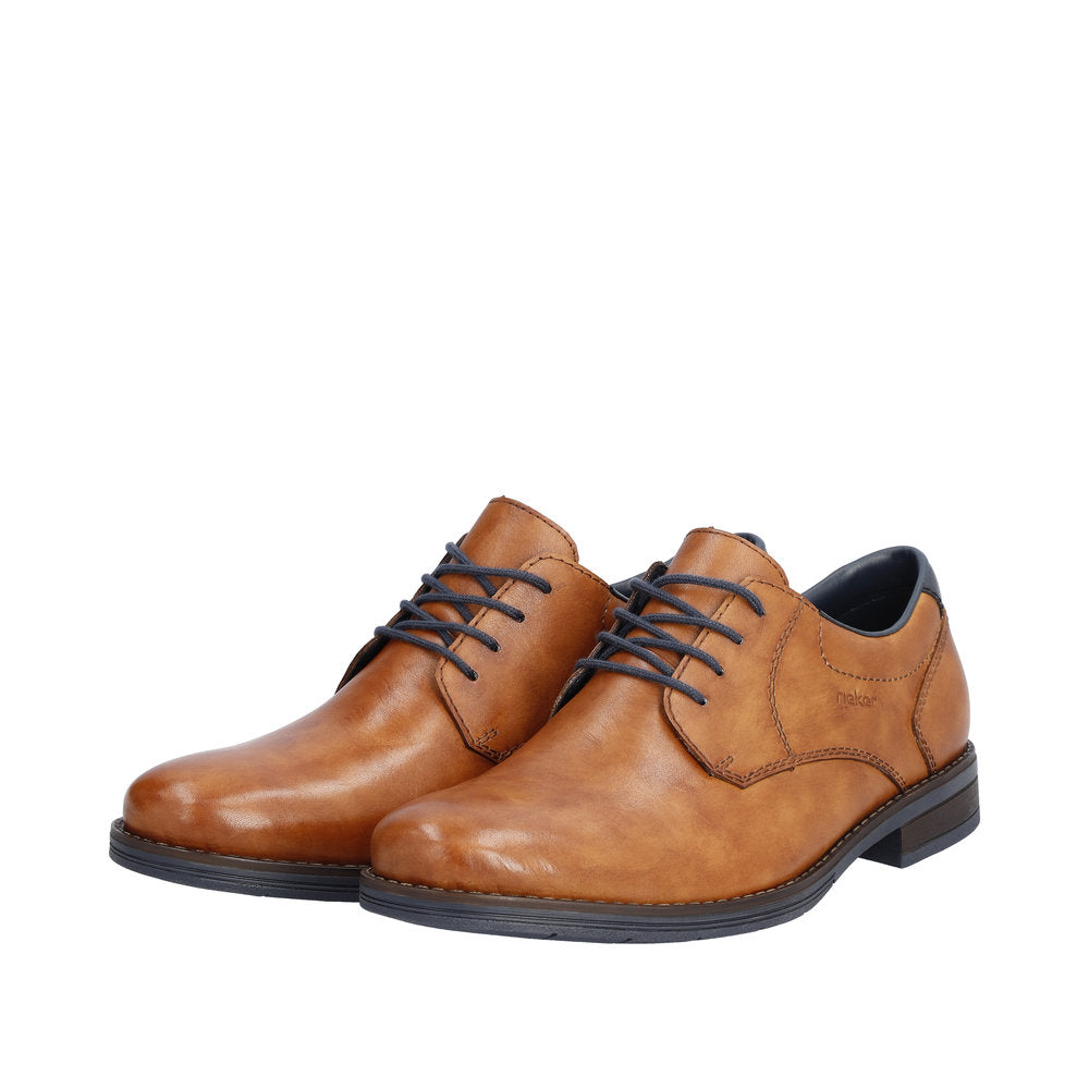 Rieker 10304-24 Dominik Mens Cognac Leather Lace Up Shoes-elevate your sole