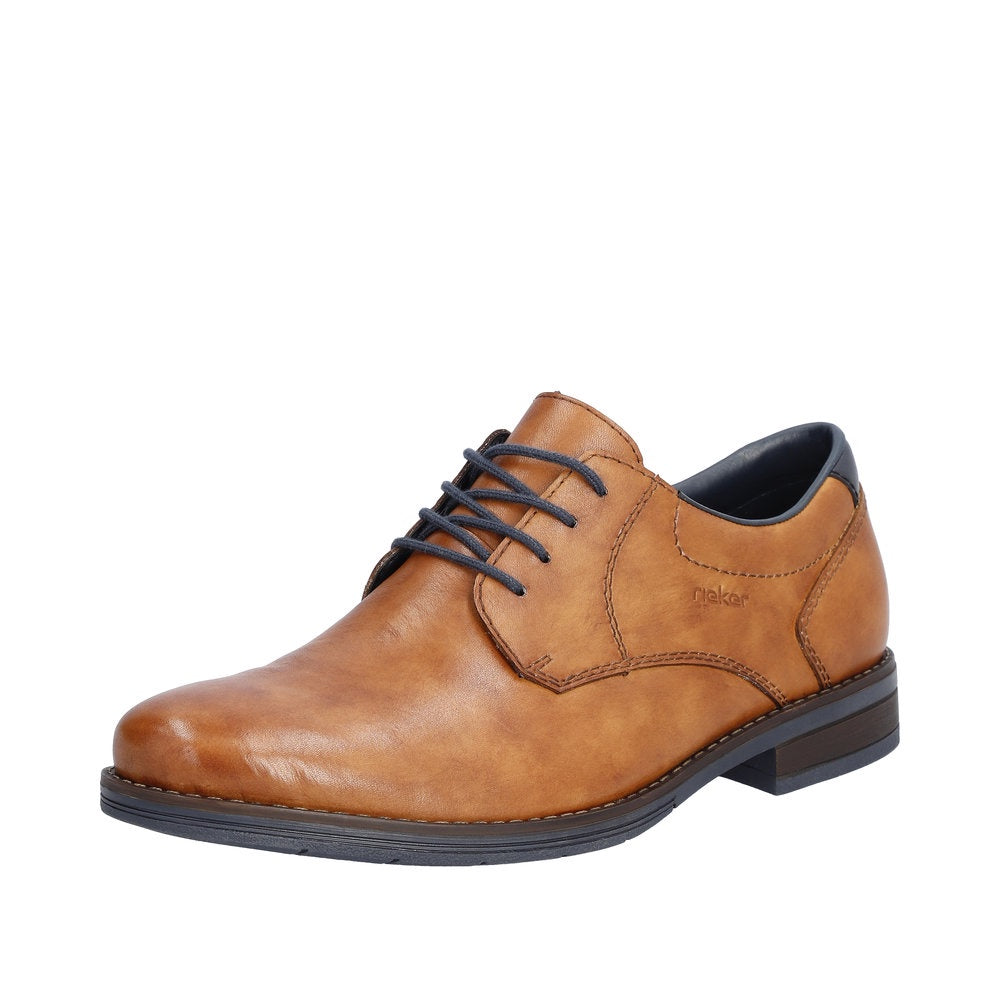 Rieker 10304-24 Dominik Mens Cognac Leather Lace Up Shoes-elevate your sole