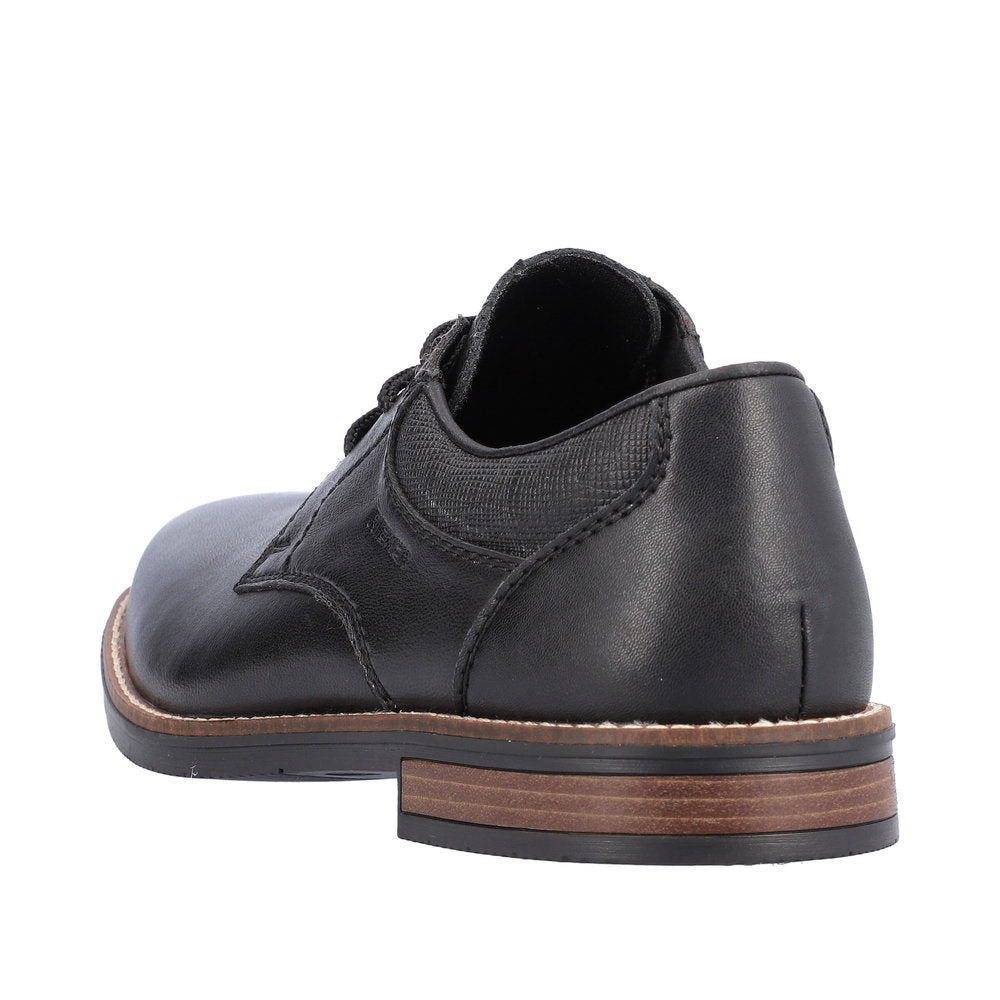 Rieker 13510-00 Mens Black Leather & Textile Lace Up Shoes-elevate your sole