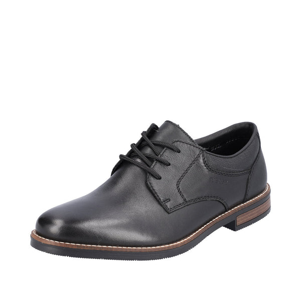 Rieker 13510-00 Mens Black Leather & Textile Lace Up Shoes-elevate your sole