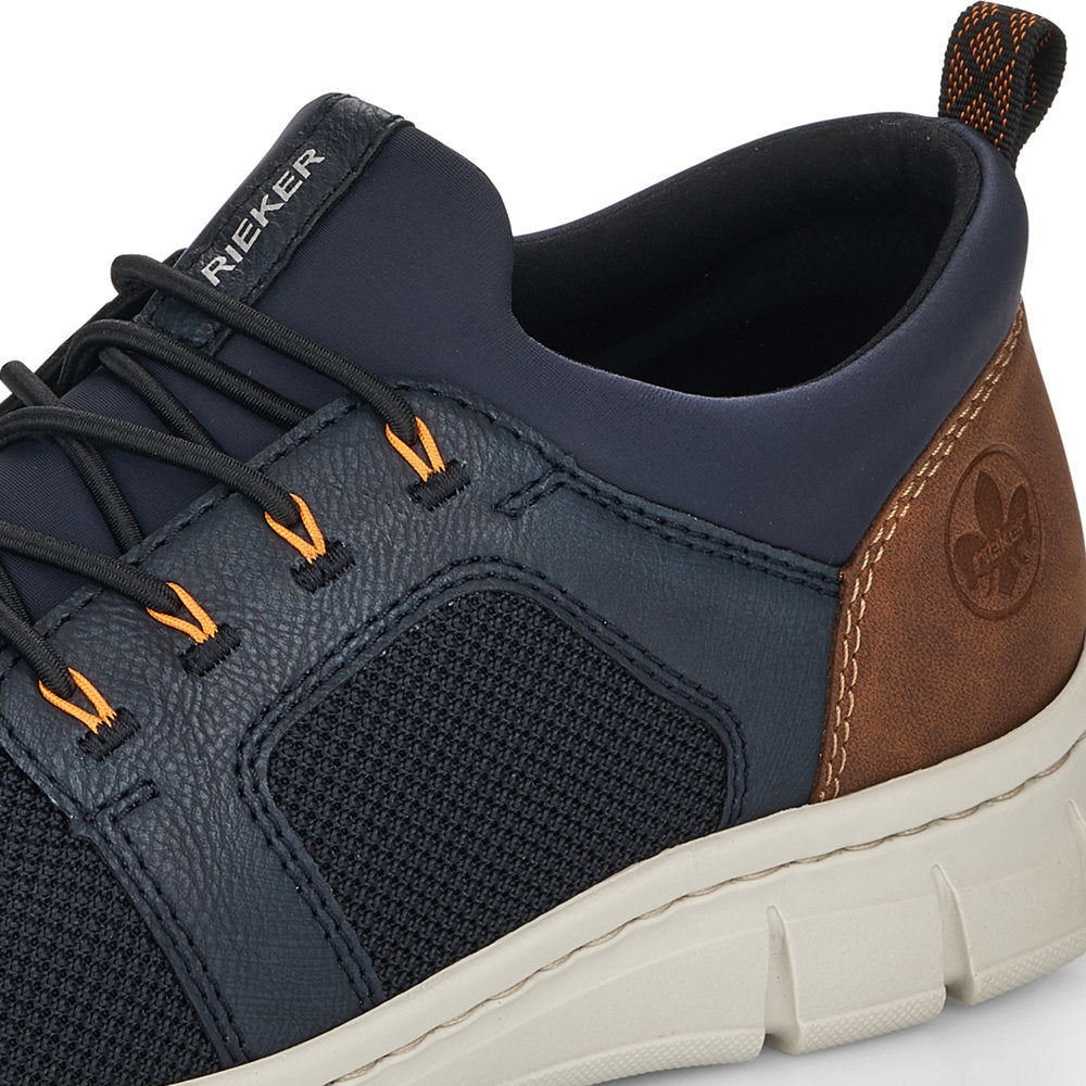 Rieker B7796-14 Mens Navy Elasticated Trainers-elevate your sole