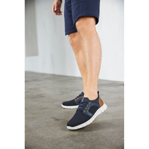 Rieker B7796-14 Mens Navy Elasticated Trainers-elevate your sole