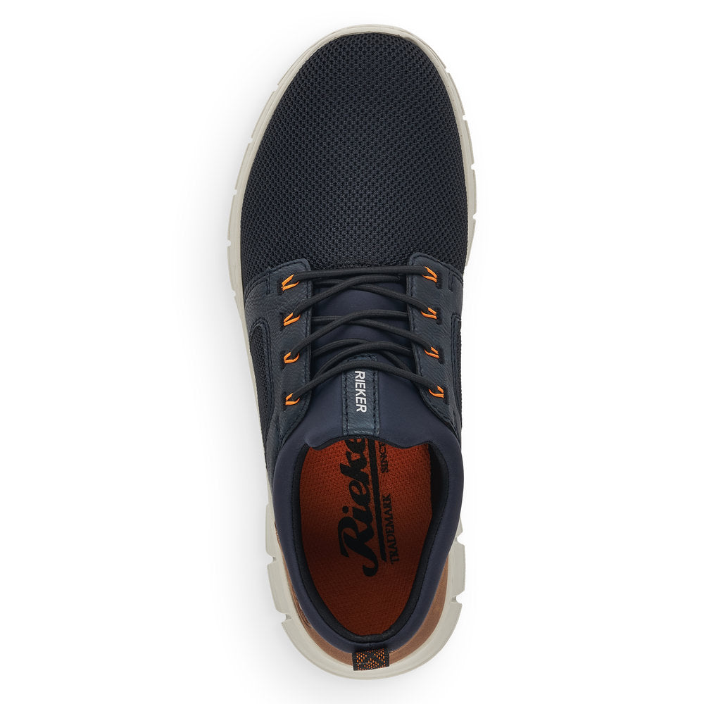 Rieker B7796-14 Mens Navy Elasticated Trainers-elevate your sole