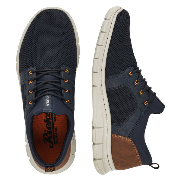 Rieker B7796-14 Mens Navy Elasticated Trainers-elevate your sole