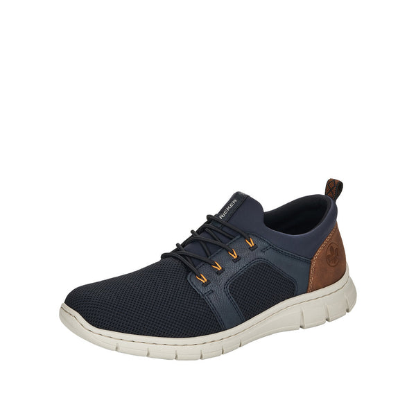 Rieker B7796-14 Mens Navy Elasticated Trainers-elevate your sole