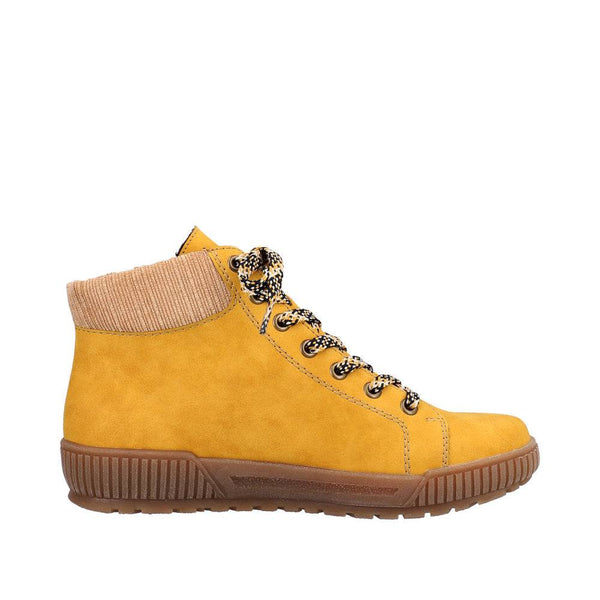 Rieker N0709-68 Ladies Yellow Side Zip Ankle Boots-elevate your sole