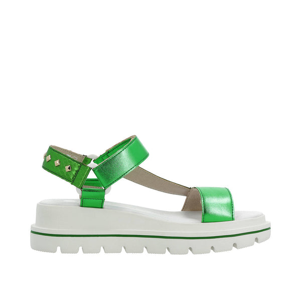 Rieker W1651-52 Ladies Green Touch Fastening Sandals-elevate your sole