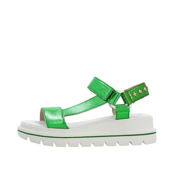 Rieker W1651-52 Ladies Green Touch Fastening Sandals-elevate your sole